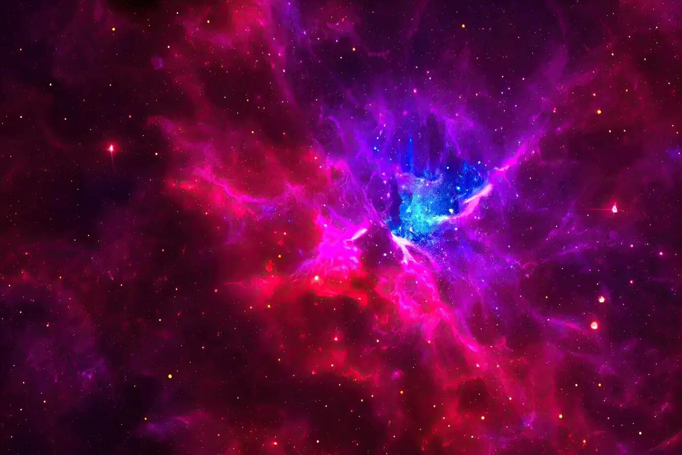 Realistic space background featuring a starry night cosmos, shining stars, the Milky Way, and a galaxy filled with stardust and color.